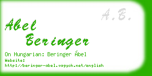 abel beringer business card